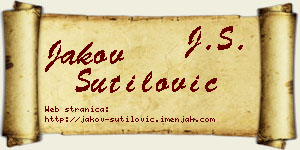 Jakov Šutilović vizit kartica